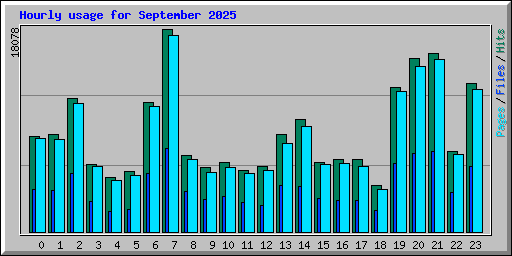 Hourly usage for September 2025