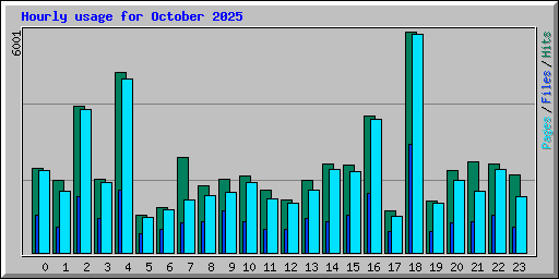 Hourly usage for October 2025